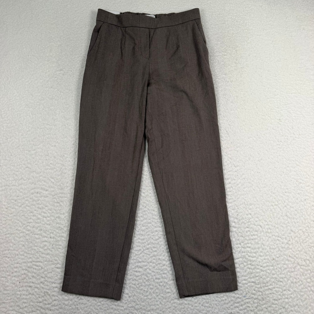 NWT Babaton Conan Pant Women 4 Brown Mid Rise Slim Ankle Trousers Ariitzia